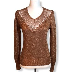 Retro 70s 80s copper sweater hipster mod glam